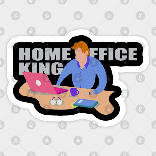 Awesome Home Office King Typography Illustration Sticker by StreetDesigns
